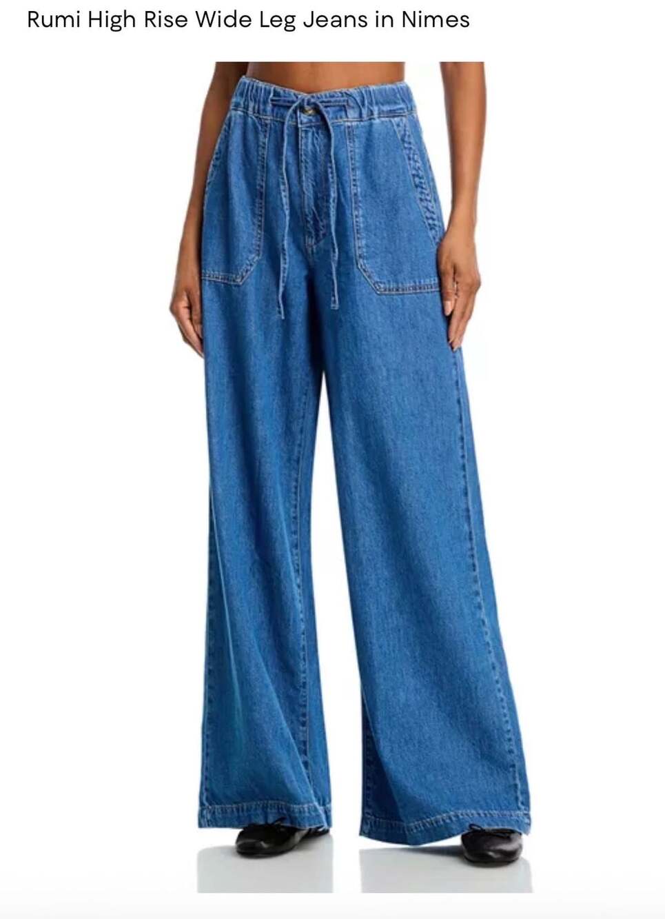 Paige Rumi High Rise Wide Leg Jeans Size 29 Nimes Denim